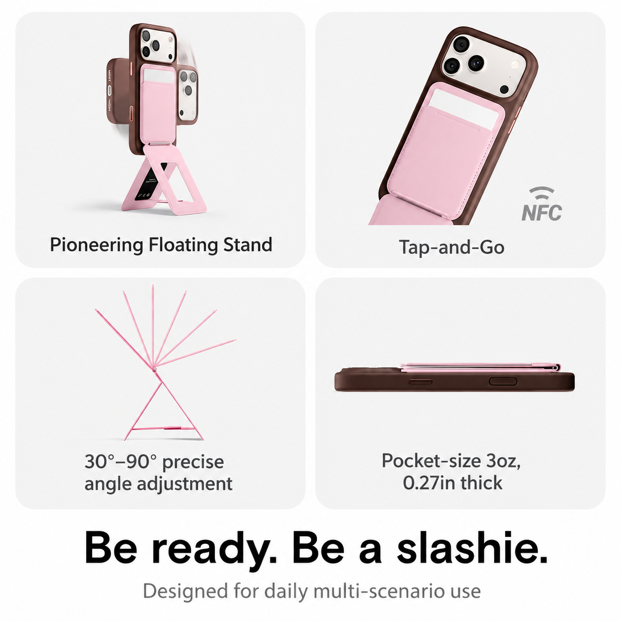 Moft Tripod Stand & Wallet-Compatible Models: iPhone 12/13/14/15/16/17 series (Plus/Pro/Pro Max) and MagSafe-compatible cases. Works with non-MagSafe phones using the included metal ring. With Out Trackable