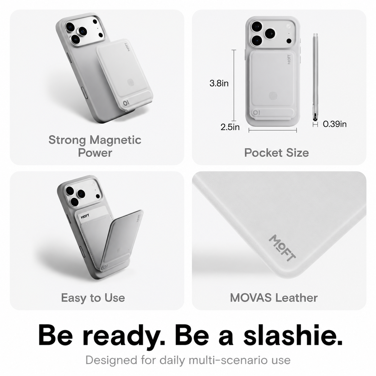 Moft Tripod Stand & Wallet-Compatible Models: iPhone 12/13/14/15/16/17 series (Plus/Pro/Pro Max) and MagSafe-compatible cases. Works with non-MagSafe phones using the included metal ring. with trackable