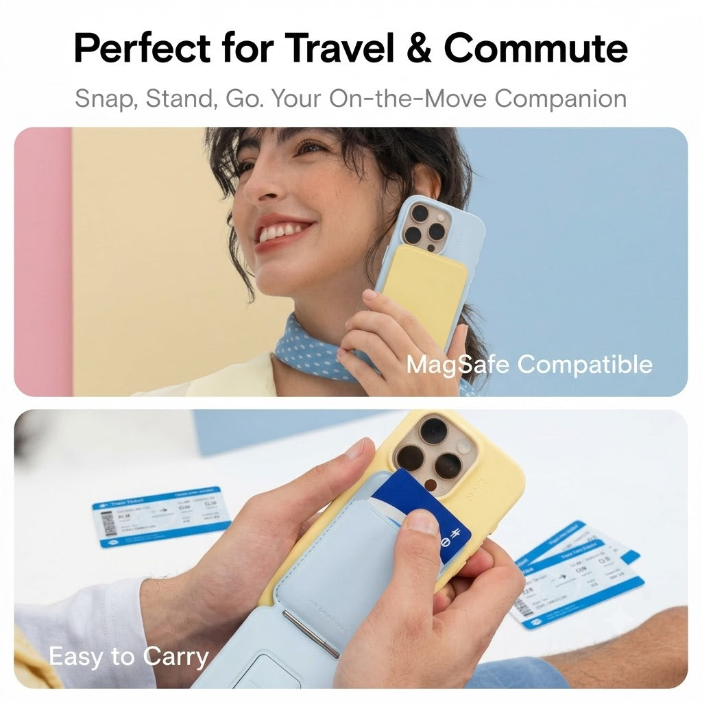 Moft Tripod Stand & Wallet-Compatible Models: iPhone 12/13/14/15/16/17 series (Plus/Pro/Pro Max) and MagSafe-compatible cases. Works with non-MagSafe phones using the included metal ring. With Out Trackable