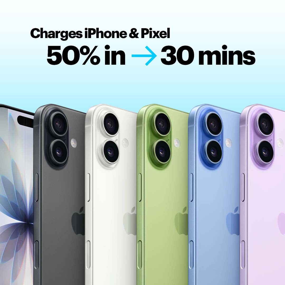 Empire 75W Multiplug GAN Charger with World Travel Adapter