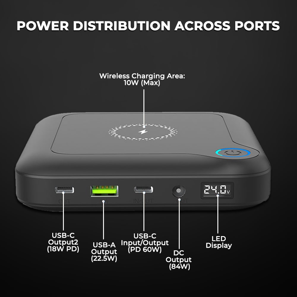 Juice-Up 120W Powerbank QC3.0+PD3.0+Wireless| 24000mAh UM1106 - Grab Your Gadget