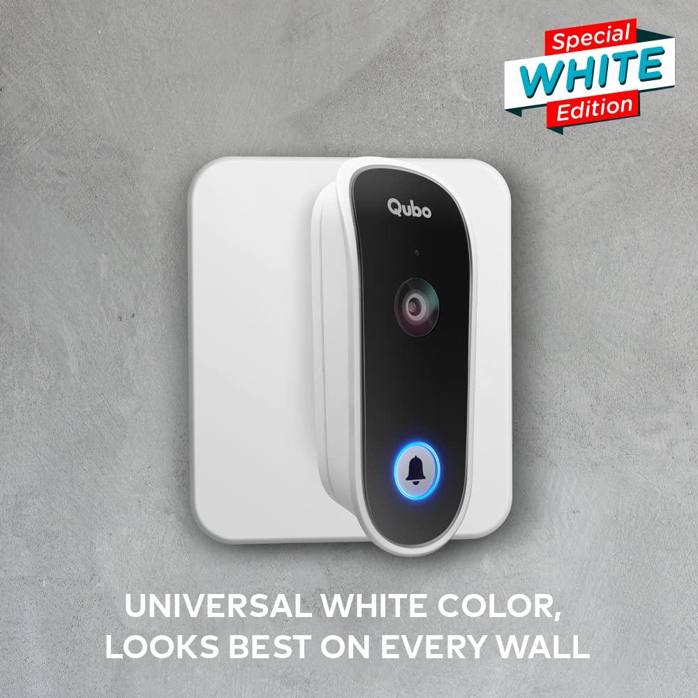 Qubo Smart WiFi Wireless Video Doorbell from Hero Group | Instant Visitor Video Call on Phone | Intruder Alarm System | 1080P FHD Camera | 2-Way Talk | Works with Alexa & Google | 36 Chime Tunes - Grab Your Gadget